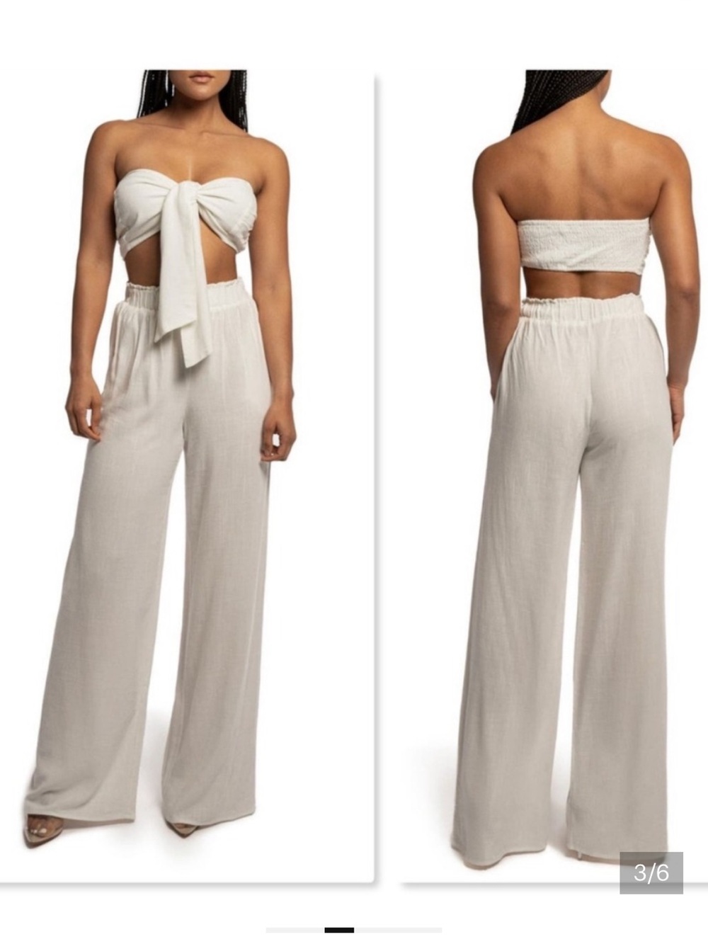 Wide-Leg High-Waist Lounge Pants - TAN